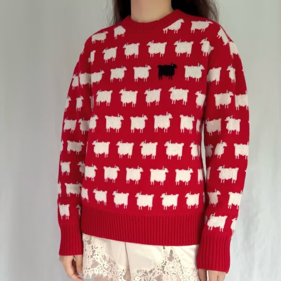 Warm And Wonderful Wool Sheep Sweater In S - Picture 1 of 10